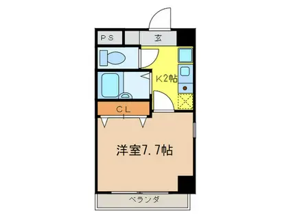 FS城西(1K/4階)の間取り写真