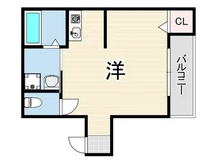 レオーネ3(ワンルーム/2階)の間取り写真