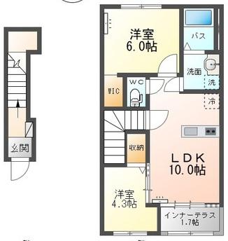 グランデージ(2LDK/2階)の間取り写真