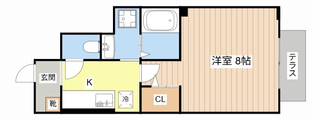 ESTUDIO24(1K/1階)の間取り写真