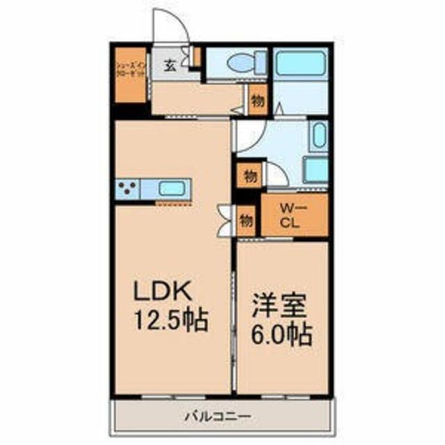 エクセレント ティアラ(1LDK/2階)の間取り写真