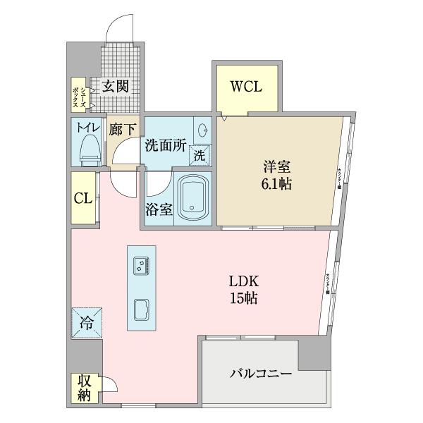グーズベリー(1LDK/5階)の間取り写真