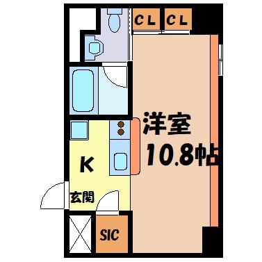 KDXレジデンス東桜I(1K/11階)の間取り写真
