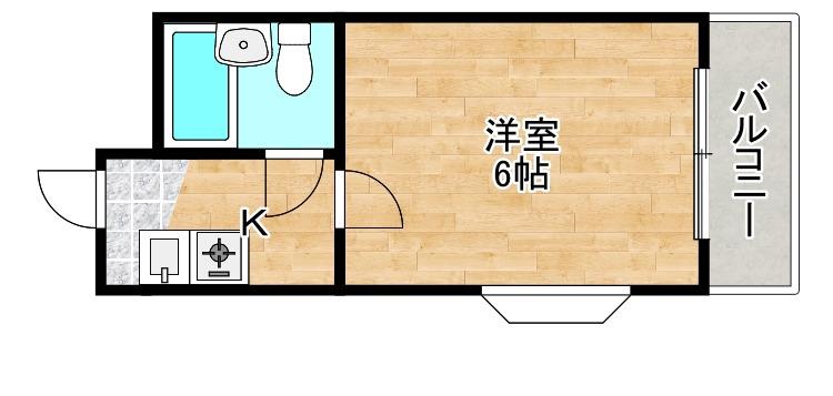 エクセルコート(1K/4階)の間取り写真