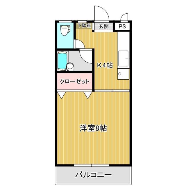 クロワッサンII(1K/3階)の間取り写真