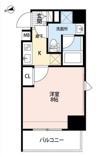 プレール・ドゥーク板橋II(1K/3階)の間取り写真