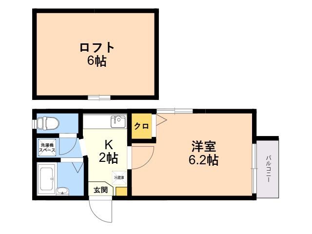 SUNNYHILLS田島(1SK/1階)の間取り写真