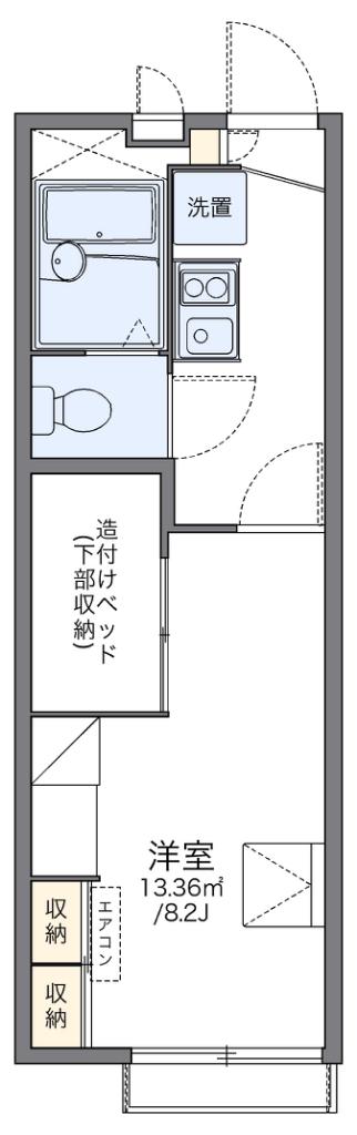 レオパレスM&KUZUMASA(1K/2階)の間取り写真