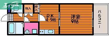 パークサイドナオイ(1DK/3階)の間取り写真