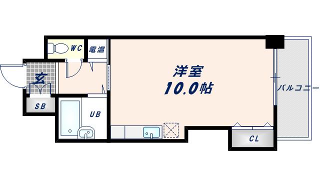 タツミ第六ハイツ新館(ワンルーム/7階)の間取り写真
