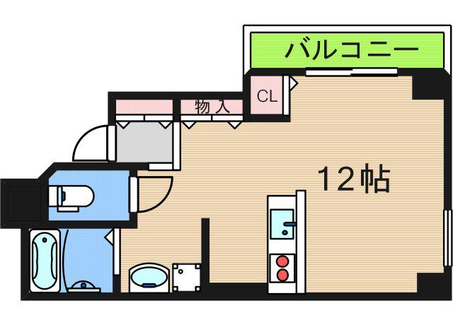 PSマンション中加賀屋(ワンルーム/2階)の間取り写真