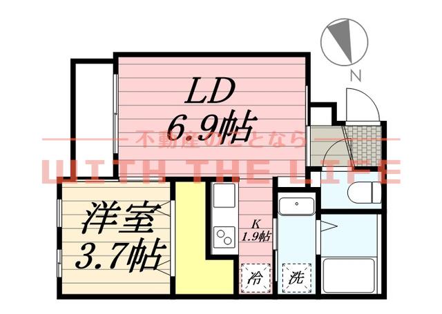 CHERIM西鉄久留米IV(1LDK/3階)の間取り写真