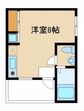 プライム(ワンルーム/2階)の間取り写真