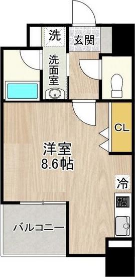 CITY SPIRE 名古屋大須(ワンルーム/10階)の間取り写真