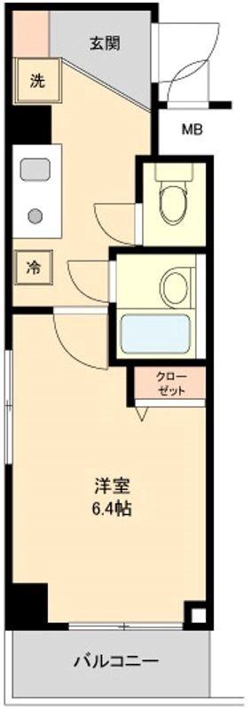 エクセリア西荻窪(1K/3階)の間取り写真