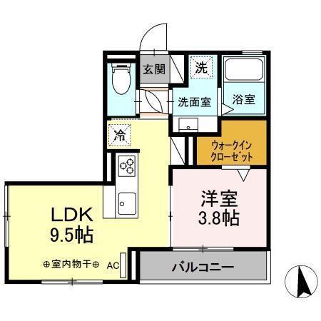 ONE TERMINAL PLACE(1LDK/1階)の間取り写真