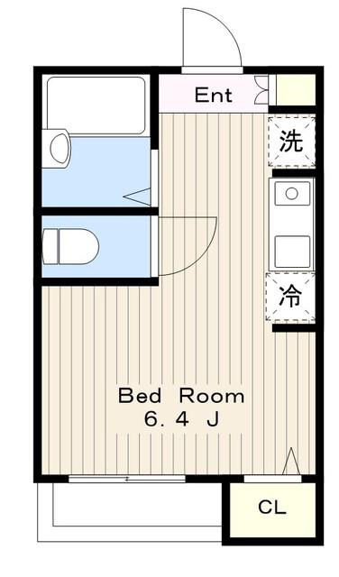 MELDIA新百合ケ丘(1K/1階)の間取り写真