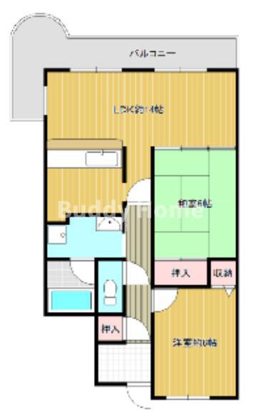 カワデンセントリックハイツ(2LDK/5階)の間取り写真