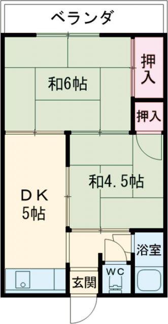 菊池マンション(2DK/2階)の間取り写真
