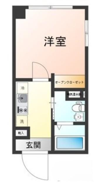 ALETTA大島(ワンルーム/2階)の間取り写真