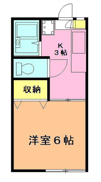 ラプラス鶴川(1K/1階)の間取り写真