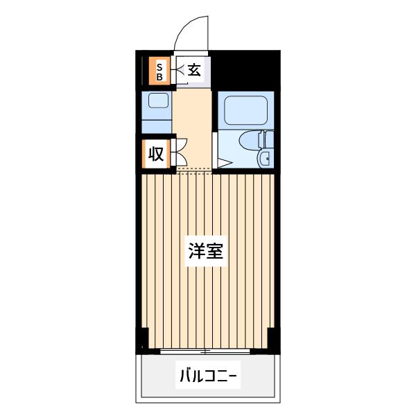 スターホームズ鶴川(1K/3階)の間取り写真