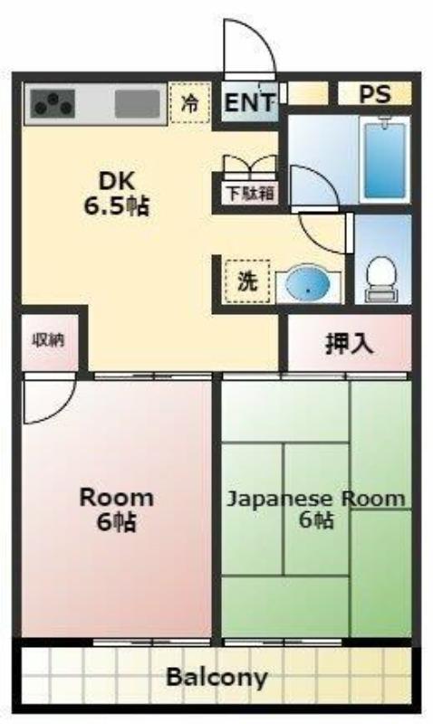 アーガスヒルズ52(2DK/3階)の間取り写真