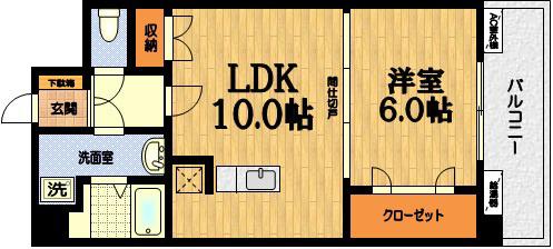 ABUNDANCE MYUJIN(1LDK/2階)の間取り写真