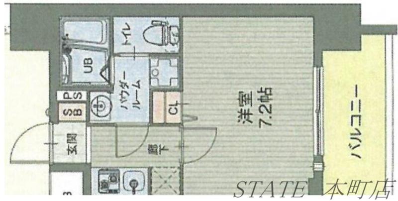 サムティ北浜EST(1K/5階)の間取り写真