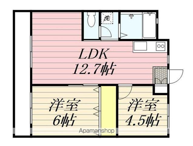 TOKIWA15(2LDK/4階)の間取り写真