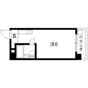 アメニティ植田(1K/3階)の間取り写真
