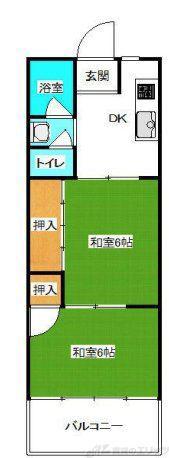 メゾン豊里(2DK/3階)の間取り写真