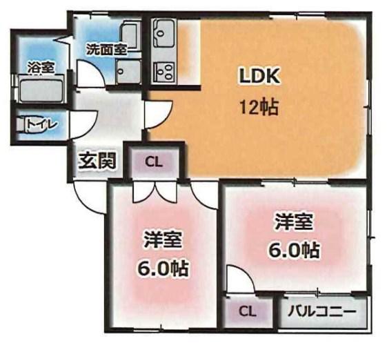 AMENITY・M(2LDK/4階)の間取り写真