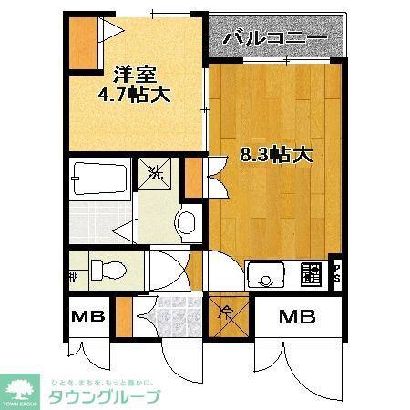 FIORE SHIBUYA(1LDK/3階)の間取り写真