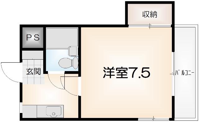 カレッジハウスBUNRI(1K/1階)の間取り写真