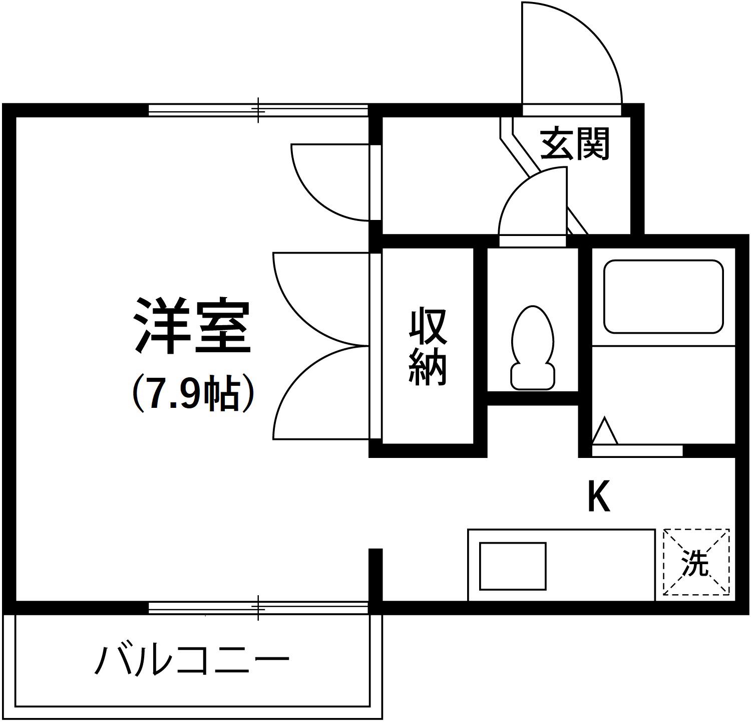 IRいしかわ鉄道 金沢駅 徒歩11分 3階建 築28年(1K/1階)の間取り写真