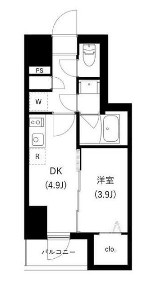 WHARF駒込 WHARF駒込(1DK/1階)の間取り写真