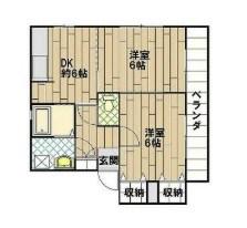 ホームズ斉藤II(2DK/2階)の間取り写真