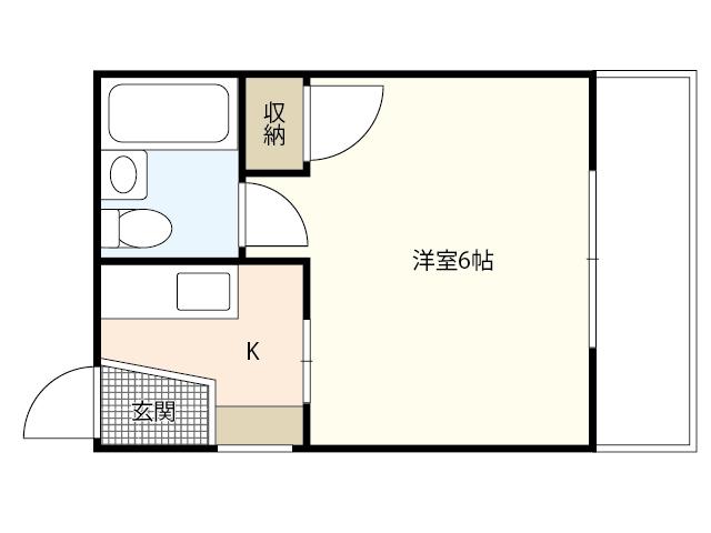 ROMMEL中広(1K/3階)の間取り写真