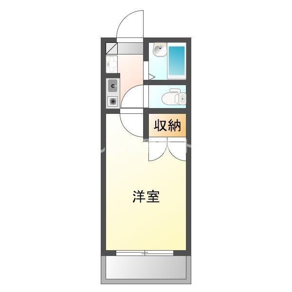 レジデンスSANO(1K/1階)の間取り写真