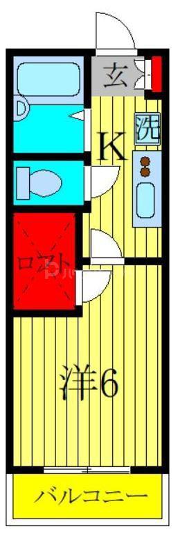 クリサンスマムII(1K/1階)の間取り写真