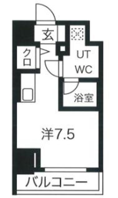 マイナビSTAY川崎グランデ(ワンルーム/7階)の間取り写真