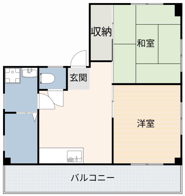 モンブラン東刈谷(2DK/2階)の間取り写真