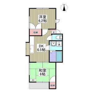 アレスト関口PART1(2DK/2階)の間取り写真