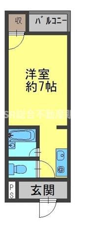 ピッコロオベスト(1K/3階)の間取り写真