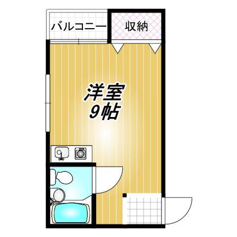 メゾンD(ワンルーム/1階)の間取り写真