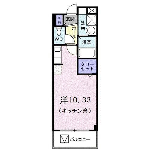 エスぺランサ(ワンルーム/3階)の間取り写真