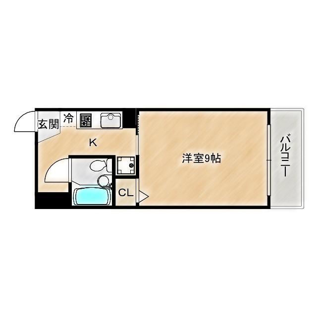 エクセードラ都島本通(1K/4階)の間取り写真