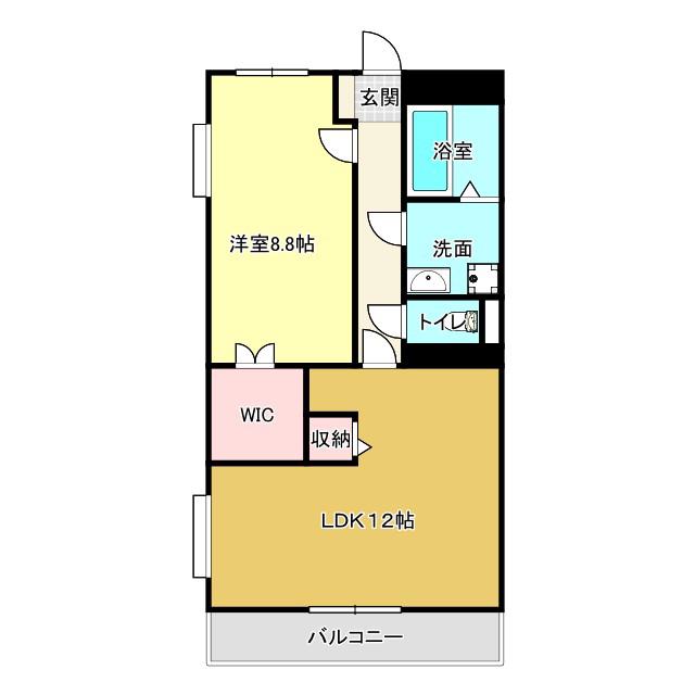 丸和マンションII(1LDK/1階)の間取り写真