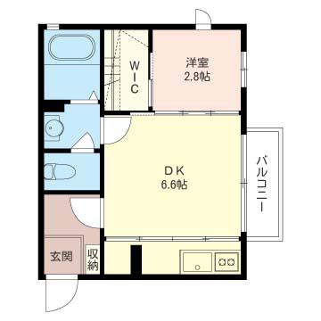 フェルベール(1DK/1階)の間取り写真